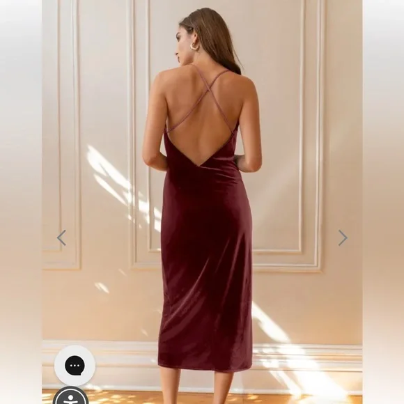 chi chi bridesmaid dresses BLOSSOM maxi dress in Dark Berry – Elegantees main image 1